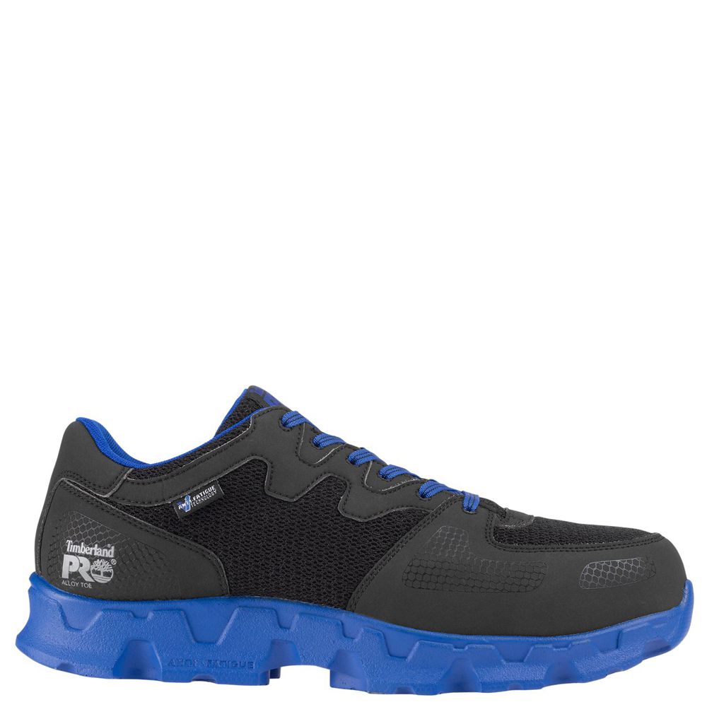 Zapatos De Seguridad Timberland Hombre Pro® Powertrain Alloy Toe Esd Negras/Azules - Chile UKE-31927